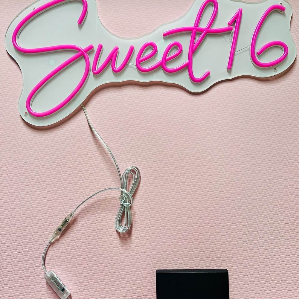 Pink Sweet 16 Neon Sign